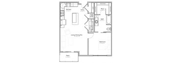 Tranquility (B2) one bedroom one bathroom at Haven at Uptown