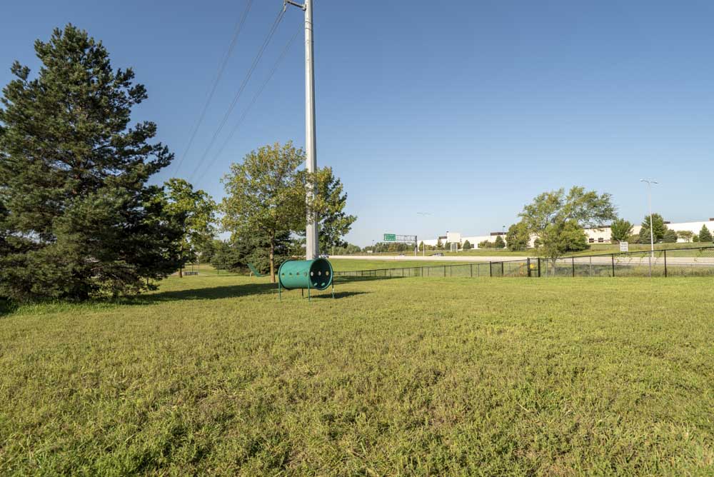 Dog park at Highland View Apartments in north Lincoln NE 68521