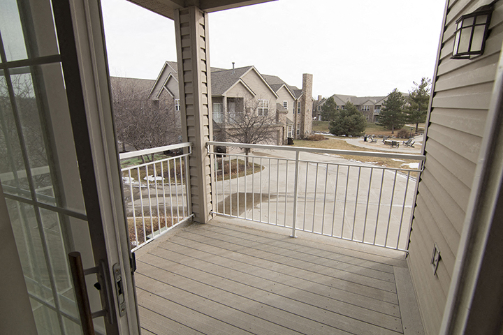 Balcony views at Stone Ridge Estates Apartments in Lincoln Nebraska