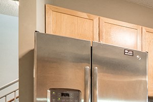 Interiors-Upgraded unit with stainless-steel applainces Upgraded unit with side-by-side stainless steel fridge and appliances at Southwind Villas townhomes in La Vista, NE, 68128 - Photo Gallery 2