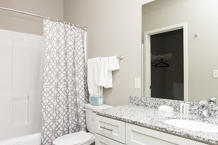 Bathroom with a bathtub at The Villas at Mahoney Park