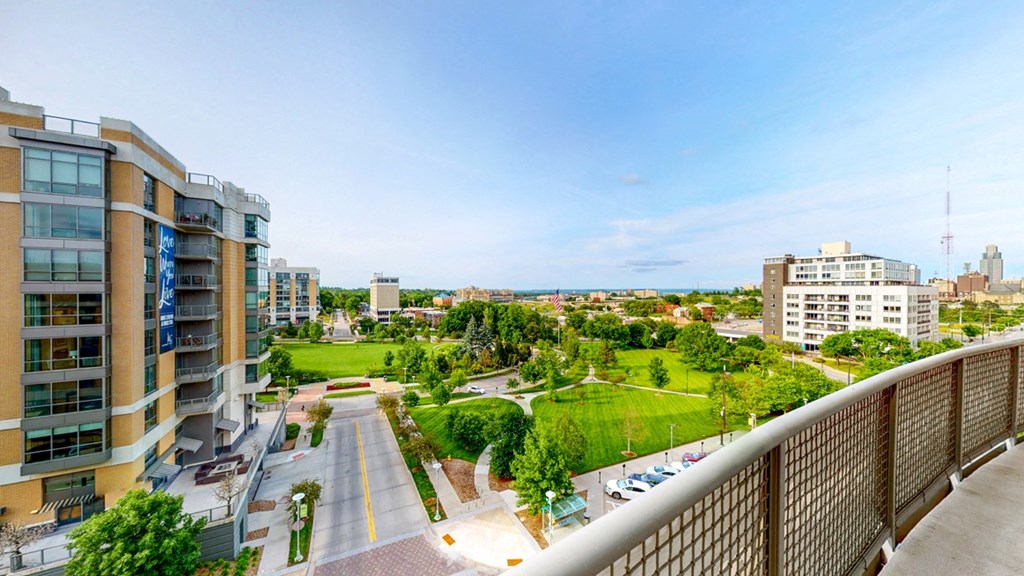 You'll relish in the spectacular views of Omaha and Turner Park from this 2 bedroom at Midtown Crossing Apartments