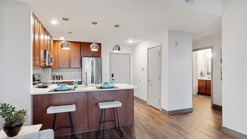 Easy living with plenty of storage space in a 1 bedroom floor plan at Midtown Crossing Apartments Omaha