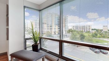 Breathtaking cityscape views at Midtown Crossing apartments in Omaha NE