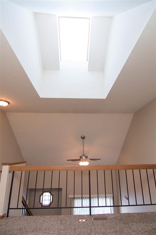 loft space with skylight providing plenty of natural light at Fountain Glen Apartments in Lincoln Nebraska