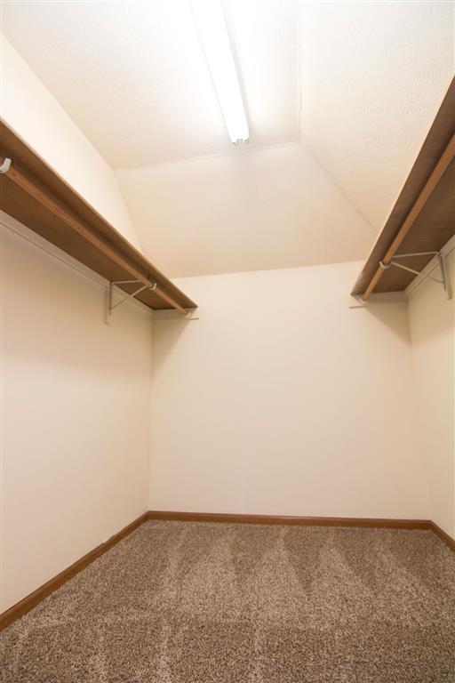 Walk in closet space at Fountain Glen Apartments in Lincoln Nebraska