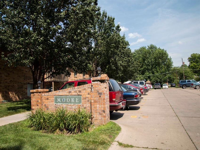 Moore Place sign at Moore Place Apartments in Lincoln Nebraska - Photo Gallery 1