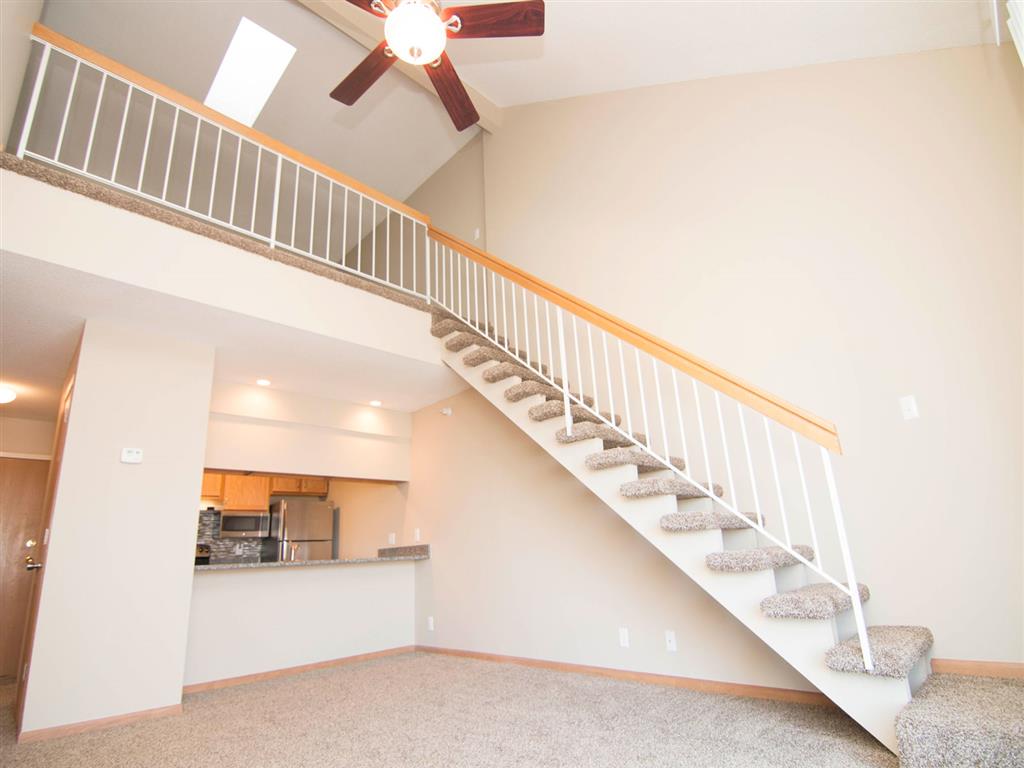 Interiors-Skyline View Apartments Living Room and Loft in Lincoln NE