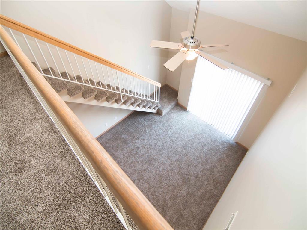 Interiors-Skyline View Apartments Living Area View from Loft in Lincoln NE