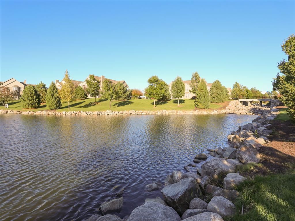 reflection pond at Stone Ridge Estates in Lincoln Nebraska