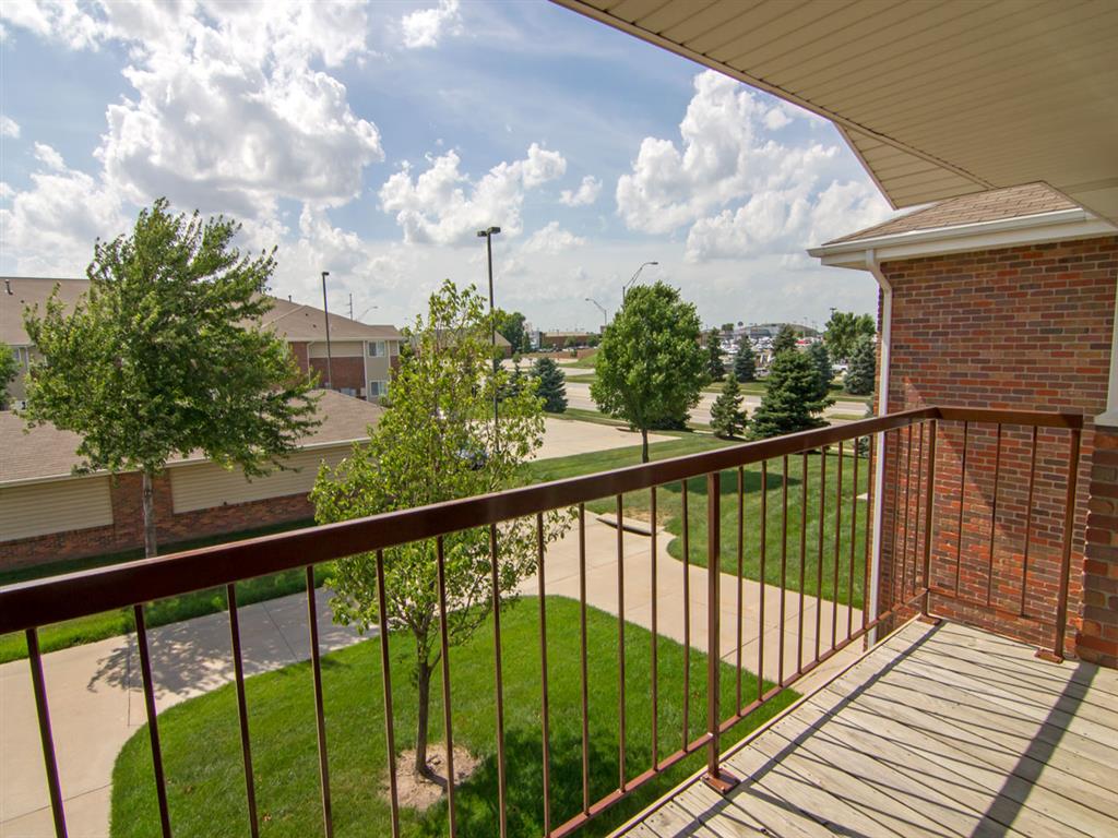Private Balcony View at The Northbrook Apartment Homes, Lincoln, NE,68504