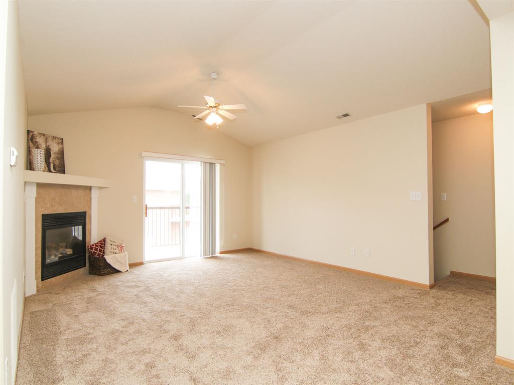 Living Room with fireplace at Northbrook Apartments in Lincoln NE