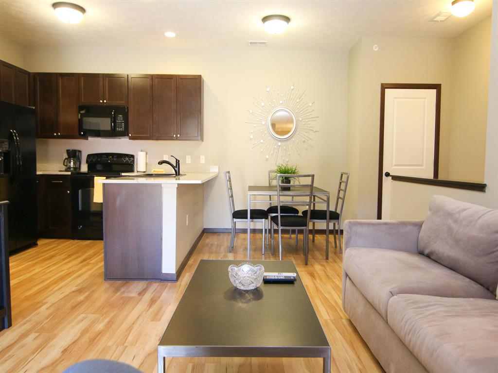 kitchen and living room at Villas at Wilderness Ridge in Lincoln Nebraska - Photo Gallery 27