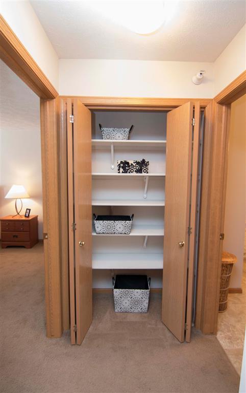 Hallway closet at Williamsburg Park Apartments in Lincoln NE
