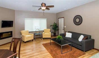 Living room at Villas of Omaha at Butler Ridge in Omaha NE - Photo Gallery 41