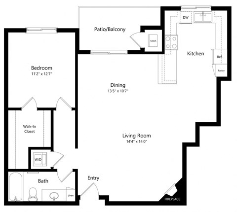a drawing of a floor plan of a house with a staircase