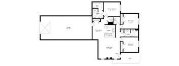 3 bedroom floor plan with garage