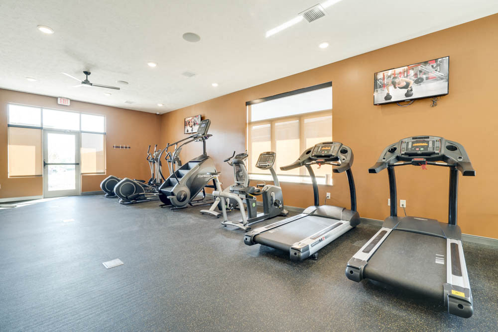 Tread mills and stair climbers at North Pointe Villas apartments in northwest Lincoln NE