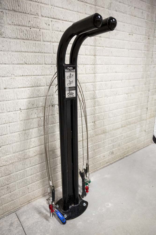 Bike repair station at North Pointe Villas luxury apartments in North Lincoln NE 68521