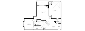 the 1-bedroom Cove floorplan at Northbrook apartments in Lincoln, NE