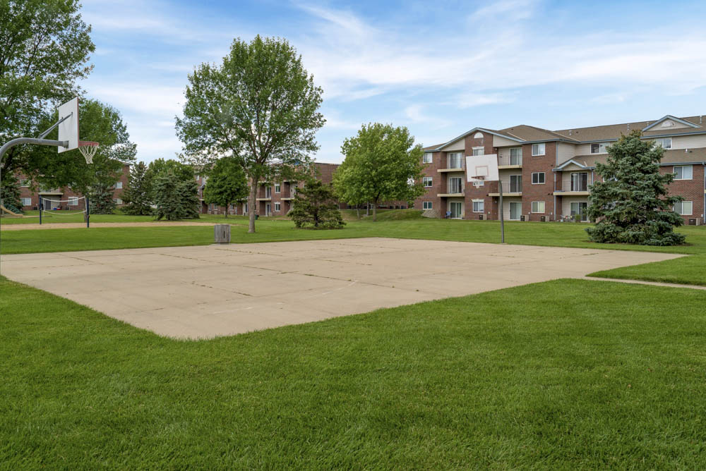 Basketball court at Northridge Heights Apartments in north Lincoln