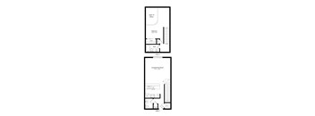 the 1-bedroom, 1-bathroom, 879 square feet Madison loft-style floor plan at Pine Lake Heights apartments in Lincoln, NE