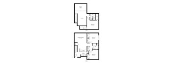 the 3-bedroom, 2-bathroom, 1,551 square feet Schuyler loft-style floor plan at Pine Lake Heights apartments in Lincoln, NE