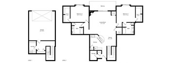 the 2-bedroom Reservoir floorplan at Pinebrook apartments in Lincoln, NE