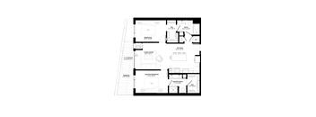 Spruce floor plan with 2 bedrooms and 2 bathrooms at The Rowan luxury residences in Eagan MN 55122