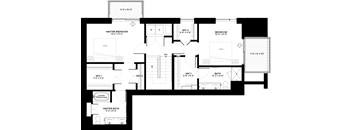 Mahogany townhome upper level floor plan at The Rowan luxury residences in Eagan MN 55122