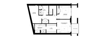 Sycamore townhome upper level floor plan at The Rowan luxury residences in Eagan MN 55122