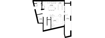 Ironwood townhome lower level floor plan at The Rowan luxury residences in Eagan MN 55122