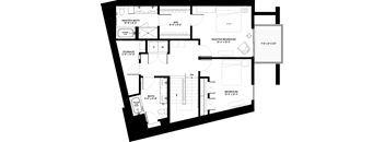 Tamarack townhome upper level floor plan at The Rowan luxury residences in Eagan MN 55122