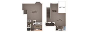 Empyrean two bedroom apartment floor plans