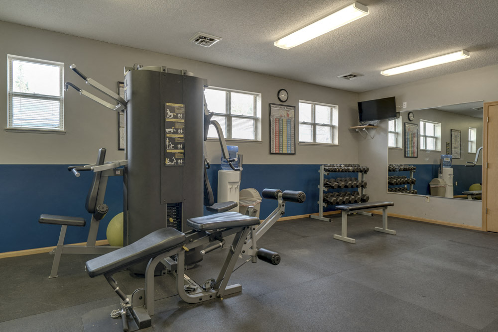 Fitness center at Skyline View Apartments!