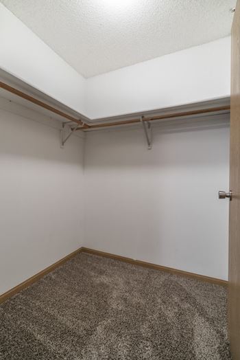 walk in closet with shelving