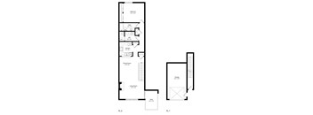 the 1-bedroom Findad floorplan at Southwinds Villas in La Vista, NE