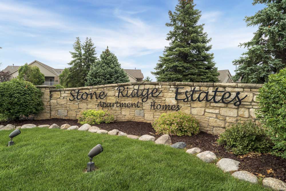 Signage near the entrance of Stone Ridge Estates