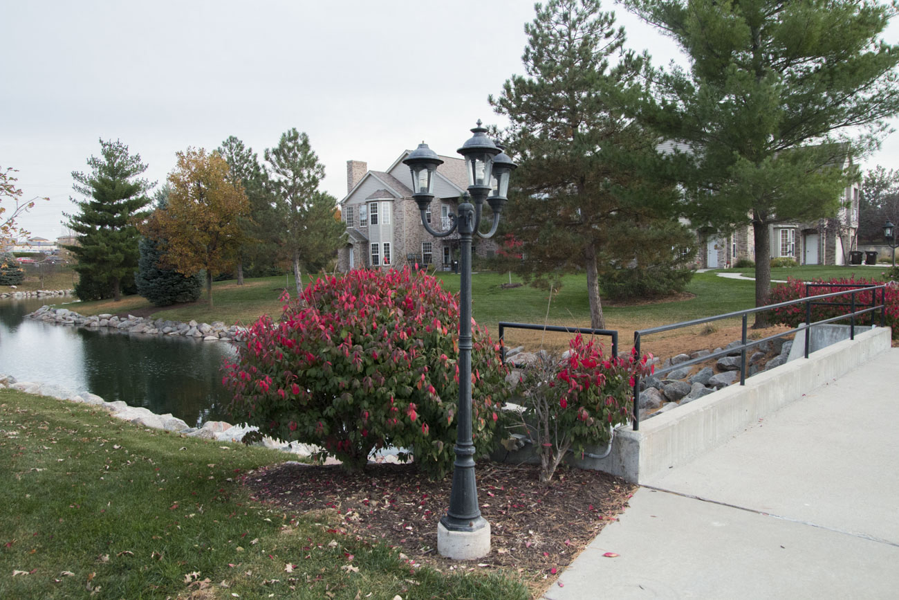 Stone Ridge Estates walking trail near private pond