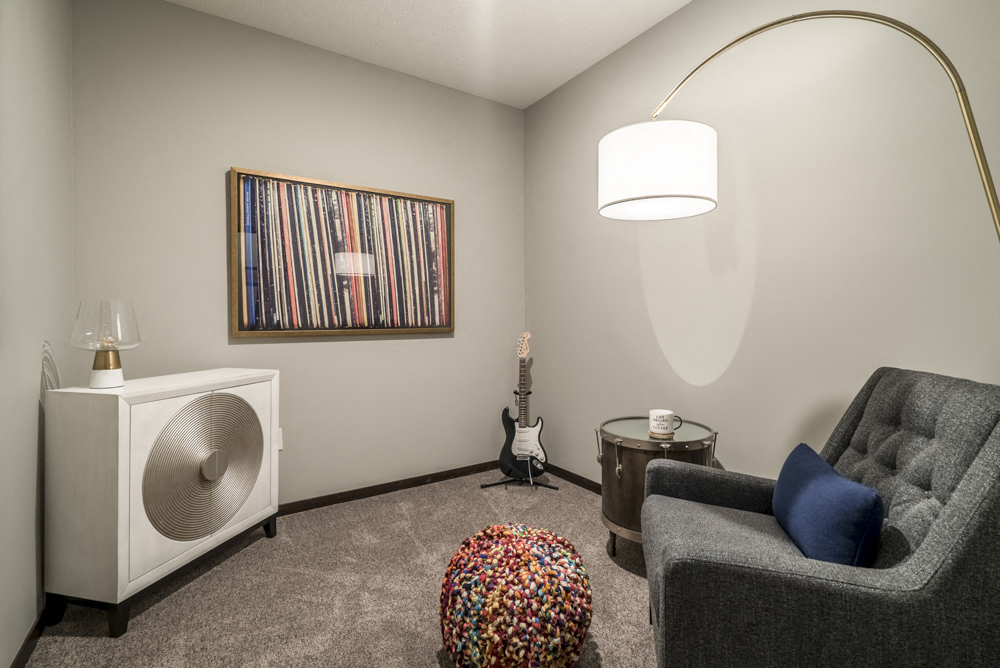 Den in 1 bedroom apartment for rent at The Conrad in the blackstone district in Omaha NE