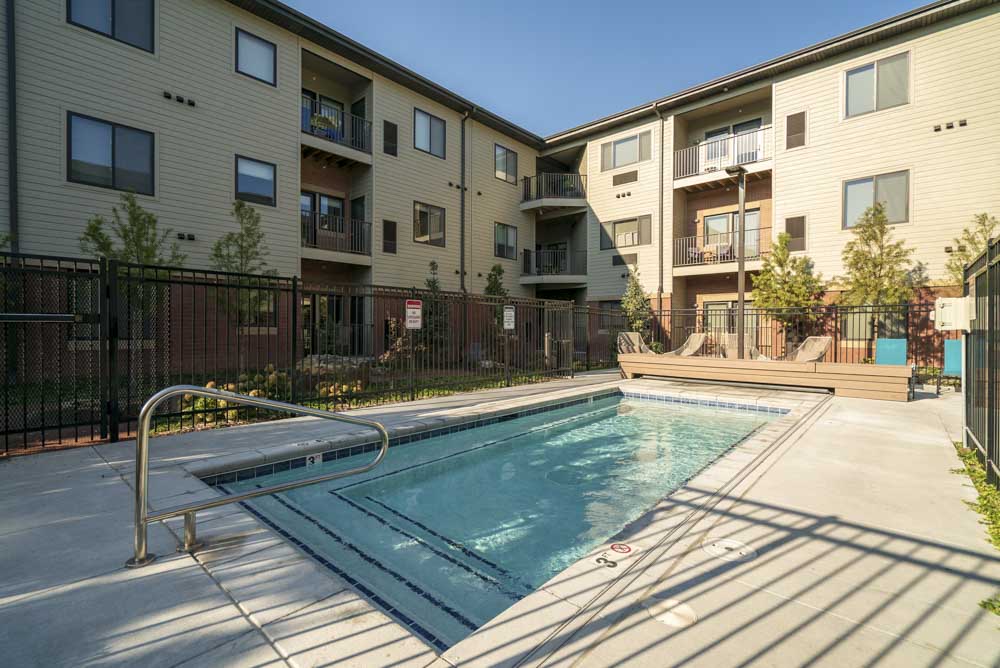 Hybrid pool/spa at The Conrad near UNMC in the Blackstone District Omaha NE 68105
