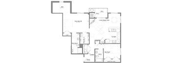 Two bedroom Coral floor plan at The Flats at Shadow Creek