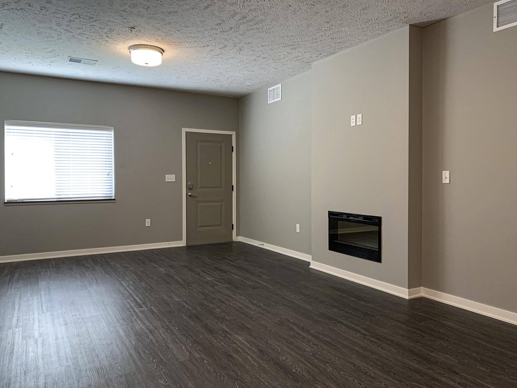 View of the living and dining area from the kitchen of the buffalo floorplan