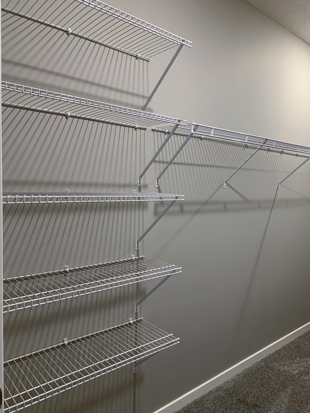 Walk in closet with ample shelving and hanging space in the buffalo floorplan