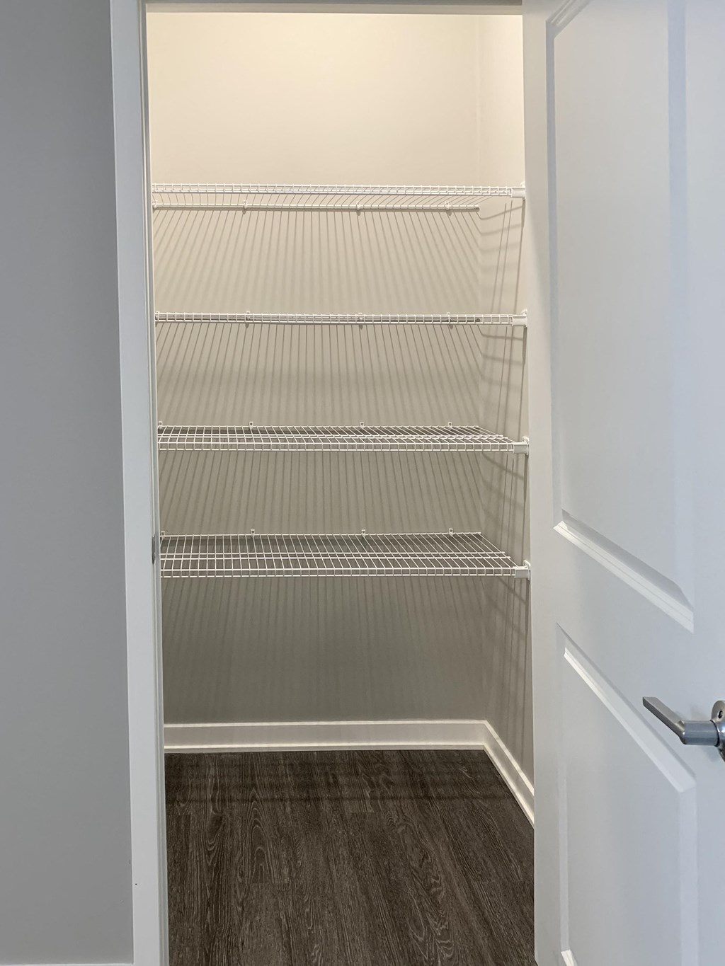 Closet with ample storage space at The Flats at Shadow Creek in Lincoln Nebraska