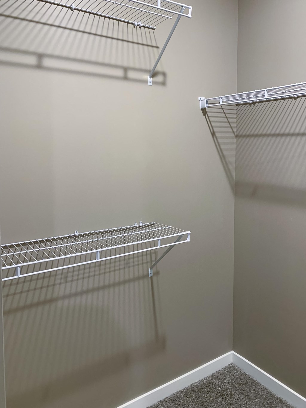 Walk in closet with plenty of shelving and hanging space