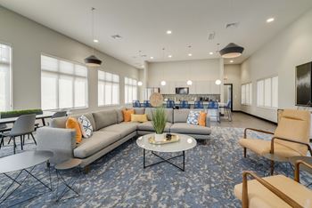 Spacious and comfortable clubhouse at The Flats at Shadow Creek new luxury apartments in east Lincoln NE 68520