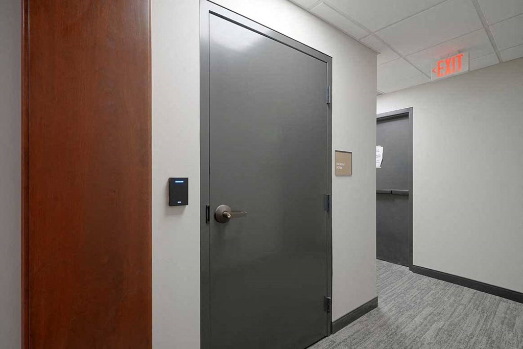 A package room that requires a key card for access