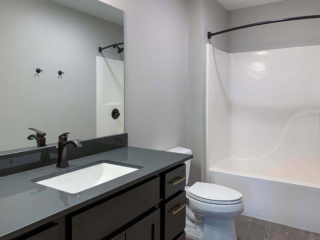 a bathroom with a sink toilet and a shower