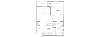 a floor plan of a bedroom apartment